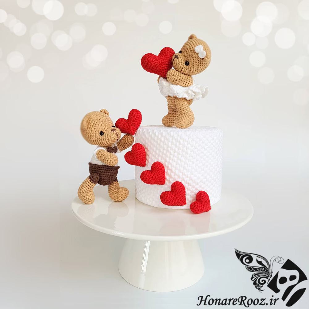 کیک خرس های عاشق