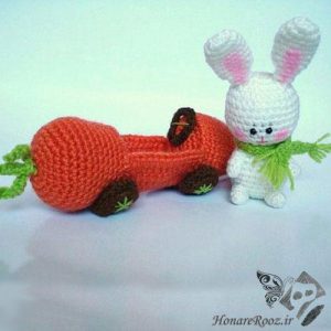 عروسک خرگوش و ماشین هویجی